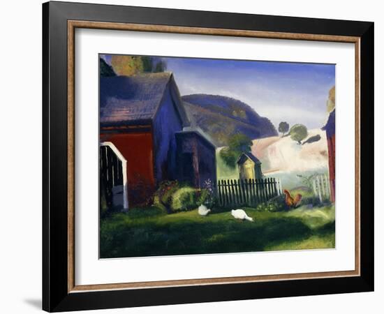 Barnyard and Chickens-George Wesley Bellows-Framed Giclee Print