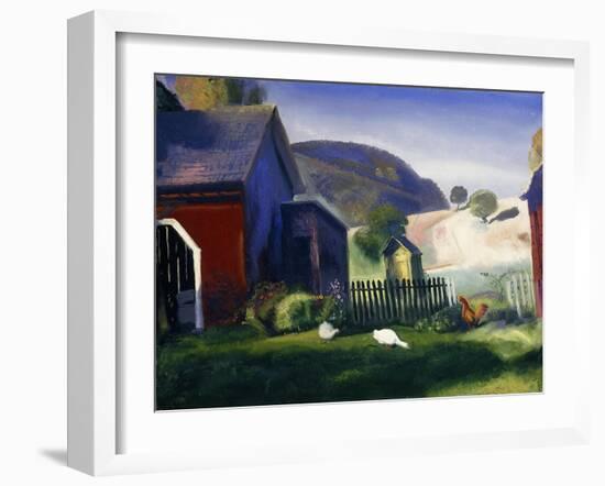 Barnyard and Chickens-George Wesley Bellows-Framed Giclee Print