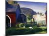 Barnyard and Chickens-George Wesley Bellows-Mounted Giclee Print