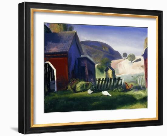 Barnyard and Chickens-George Wesley Bellows-Framed Giclee Print