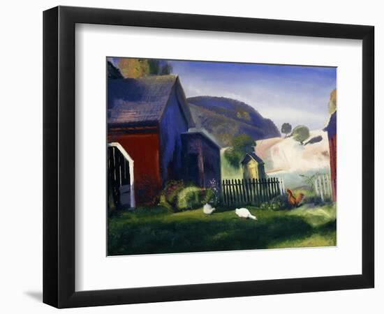 Barnyard and Chickens-George Wesley Bellows-Framed Giclee Print