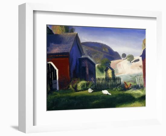 Barnyard and Chickens-George Wesley Bellows-Framed Giclee Print