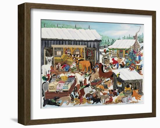 Barnyard Christmas Party-Carol Salas-Framed Giclee Print