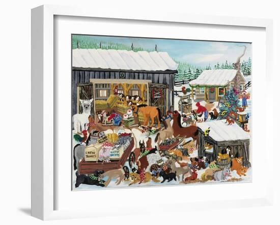 Barnyard Christmas Party-Carol Salas-Framed Giclee Print