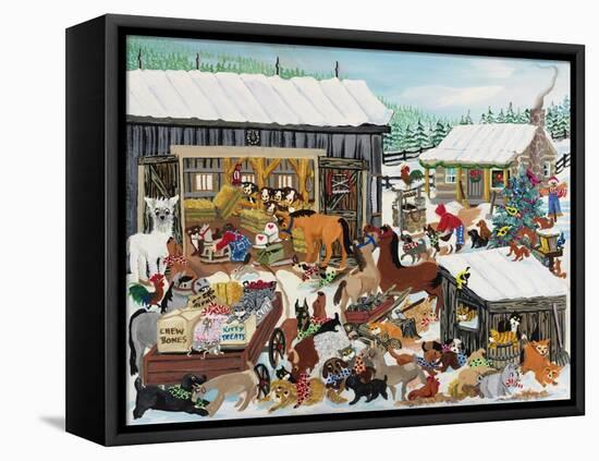 Barnyard Christmas Party-Carol Salas-Framed Premier Image Canvas