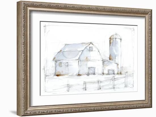 Barnyard Pencil Sketch I-Ethan Harper-Framed Art Print