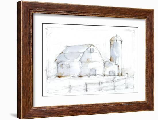 Barnyard Pencil Sketch I-Ethan Harper-Framed Art Print