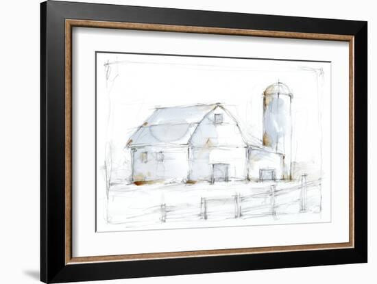 Barnyard Pencil Sketch I-Ethan Harper-Framed Art Print