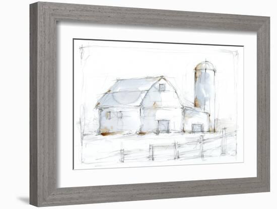 Barnyard Pencil Sketch I-Ethan Harper-Framed Art Print