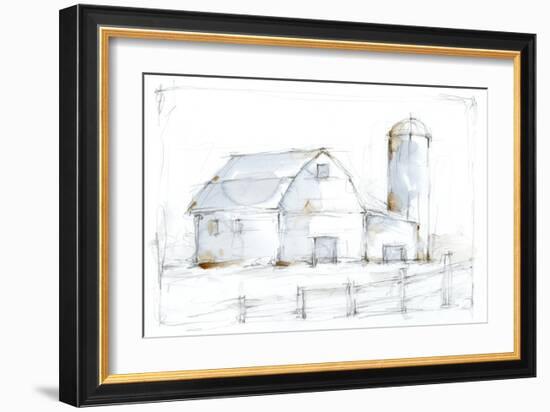 Barnyard Pencil Sketch I-Ethan Harper-Framed Art Print