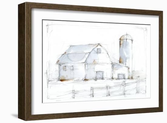 Barnyard Pencil Sketch I-Ethan Harper-Framed Art Print