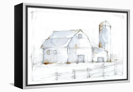 Barnyard Pencil Sketch I-Ethan Harper-Framed Stretched Canvas
