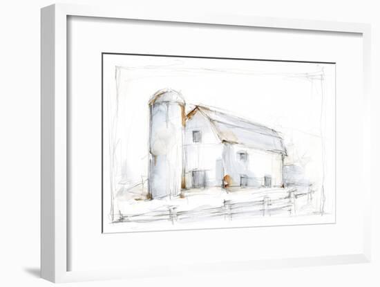 Barnyard Pencil Sketch II-Ethan Harper-Framed Art Print