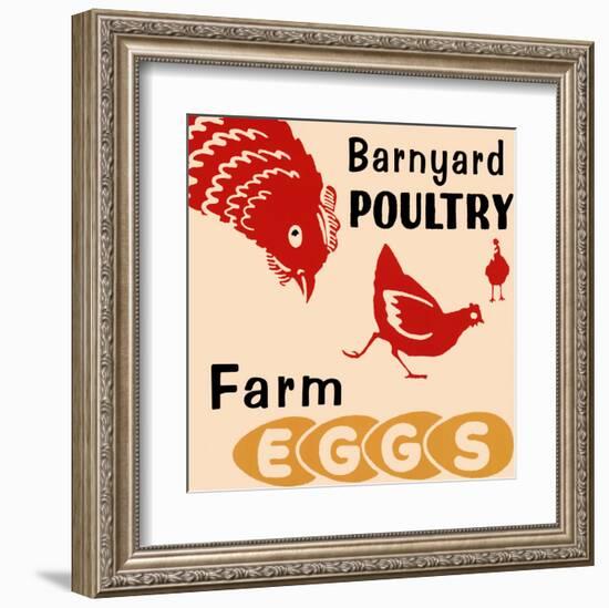 Barnyard Poultry-Farm Eggs-null-Framed Art Print