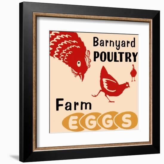 Barnyard Poultry-Farm Eggs-null-Framed Art Print