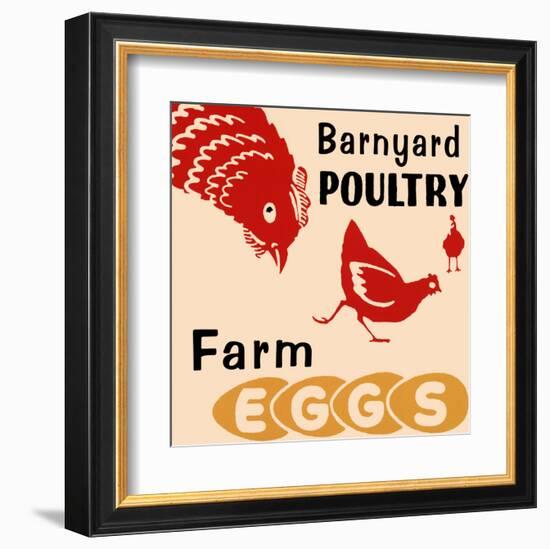 Barnyard Poultry-Farm Eggs-null-Framed Art Print