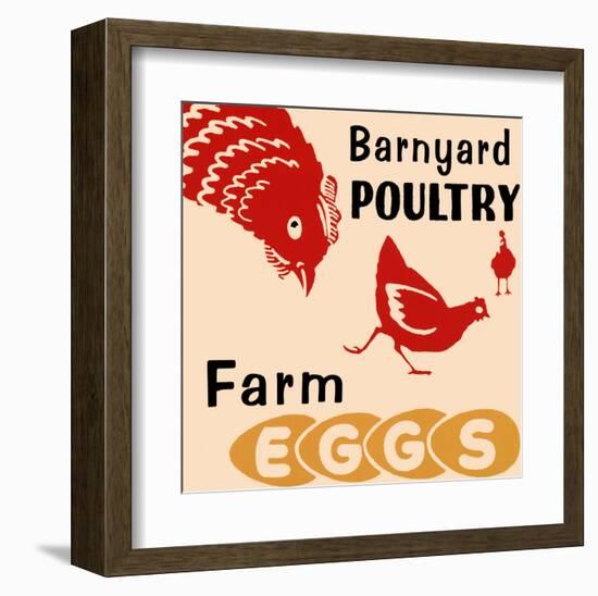 Barnyard Poultry-Farm Eggs-null-Framed Art Print