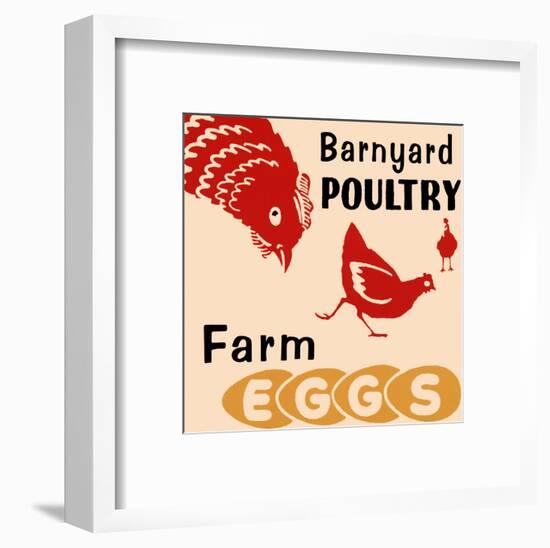 Barnyard Poultry-Farm Eggs-null-Framed Art Print