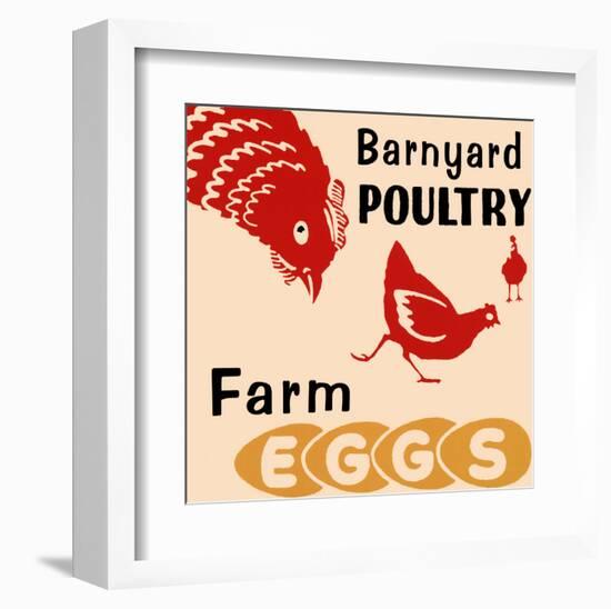 Barnyard Poultry-Farm Eggs-null-Framed Art Print