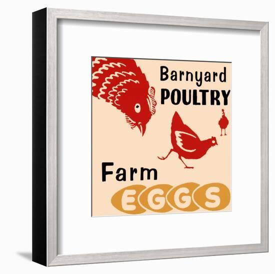 Barnyard Poultry-Farm Eggs-null-Framed Art Print