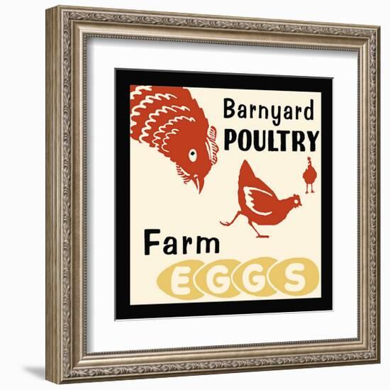 Barnyard Poultry-Farm Eggs-null-Framed Giclee Print