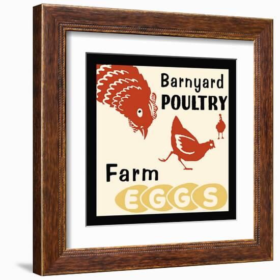 Barnyard Poultry-Farm Eggs-null-Framed Giclee Print