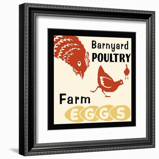 Barnyard Poultry-Farm Eggs-null-Framed Giclee Print