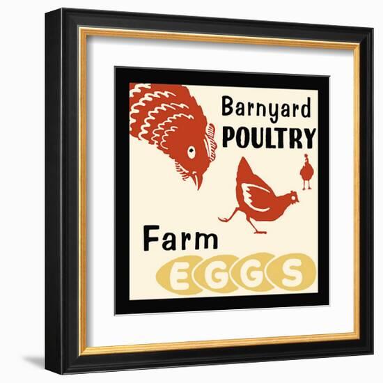 Barnyard Poultry-Farm Eggs-null-Framed Giclee Print