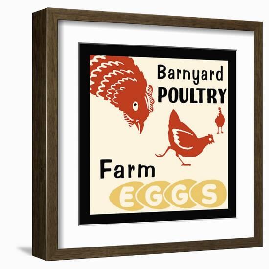 Barnyard Poultry-Farm Eggs-null-Framed Giclee Print