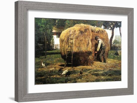 Barnyard-Childe Hassam-Framed Art Print