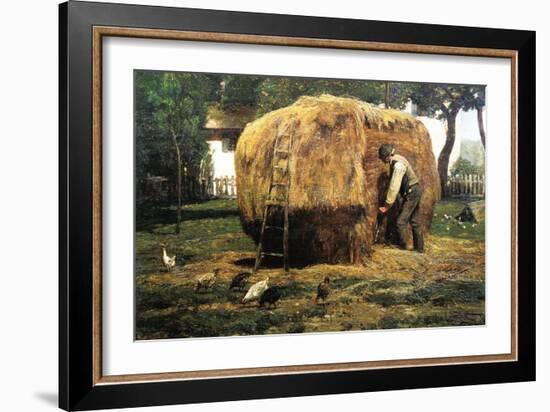 Barnyard-Childe Hassam-Framed Art Print