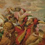 Murat Defeating the Turkish Army at Aboukir on 25 July 1799, C.1805-Baron Antoine Jean Gros-Framed Giclee Print