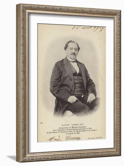 Baron De Flotow, German Composer (1812-1883)-null-Framed Photographic Print