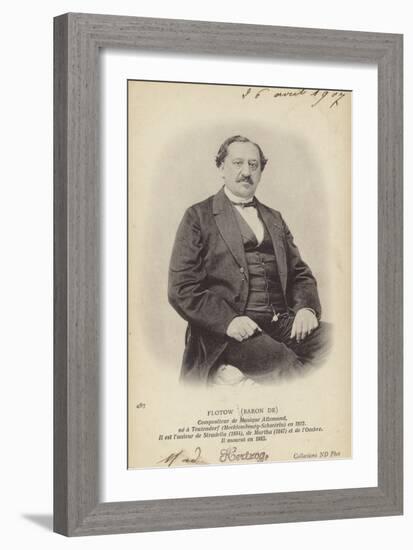 Baron De Flotow, German Composer (1812-1883)-null-Framed Photographic Print