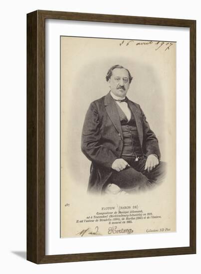 Baron De Flotow, German Composer (1812-1883)-null-Framed Photographic Print