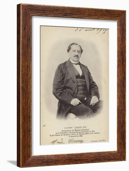 Baron De Flotow, German Composer (1812-1883)-null-Framed Photographic Print