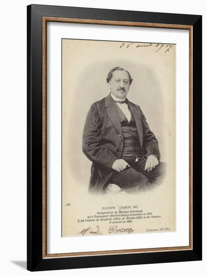 Baron De Flotow, German Composer (1812-1883)-null-Framed Photographic Print