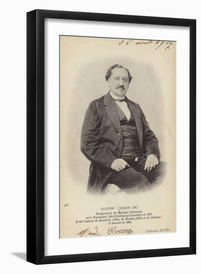 Baron De Flotow, German Composer (1812-1883)-null-Framed Photographic Print