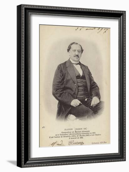 Baron De Flotow, German Composer (1812-1883)-null-Framed Photographic Print