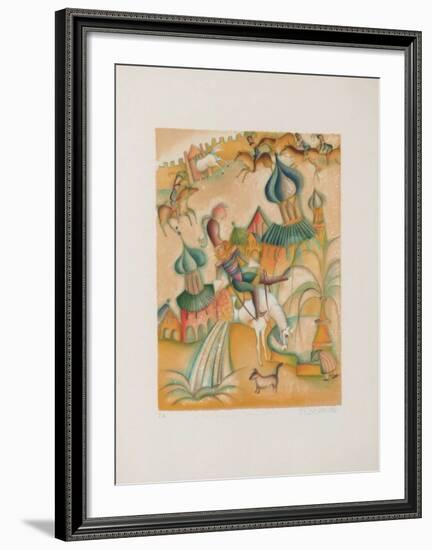 Baron De Munchhausen - A La Fontaine-Françoise Deberdt-Framed Collectable Print