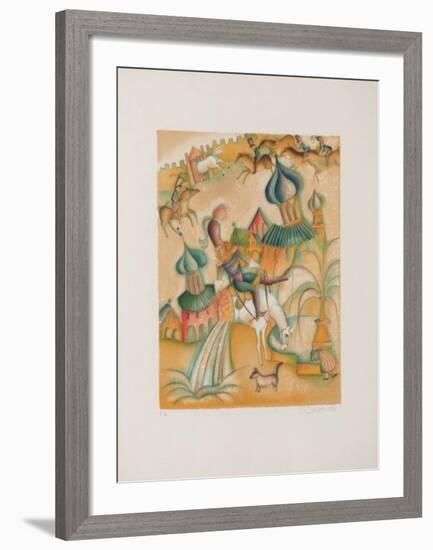 Baron De Munchhausen - A La Fontaine-Françoise Deberdt-Framed Collectable Print