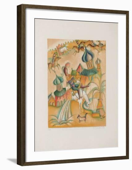 Baron De Munchhausen - A La Fontaine-Françoise Deberdt-Framed Collectable Print