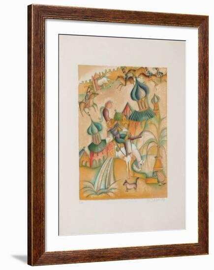 Baron De Munchhausen - A La Fontaine-Françoise Deberdt-Framed Collectable Print