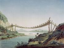 Rope Bridge Near Penipe, Crossing the Chambo River, Mexico, 1810-Baron Friedrich von Humboldt-Giclee Print