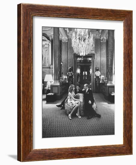 Baron Guy De Rothschild in His Home During Recent Party-Loomis Dean-Framed Photographic Print