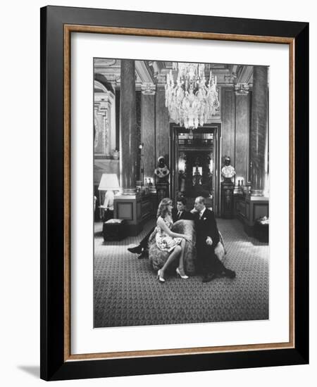 Baron Guy De Rothschild in His Home During Recent Party-Loomis Dean-Framed Photographic Print