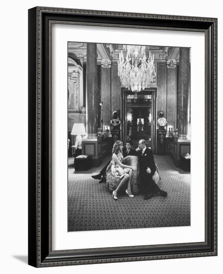 Baron Guy De Rothschild in His Home During Recent Party-Loomis Dean-Framed Photographic Print