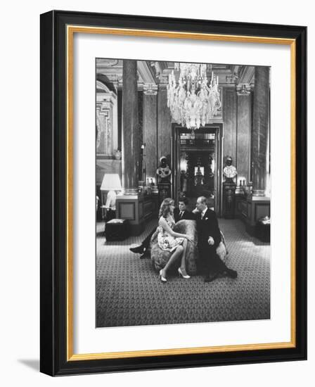 Baron Guy De Rothschild in His Home During Recent Party-Loomis Dean-Framed Photographic Print