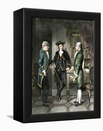 Baron Johann De Kalb Introducing the Marquis De Lafayette to Silas Deane-null-Framed Premier Image Canvas