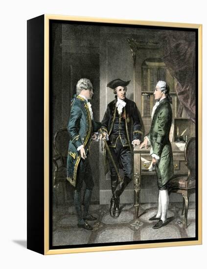 Baron Johann De Kalb Introducing the Marquis De Lafayette to Silas Deane-null-Framed Premier Image Canvas